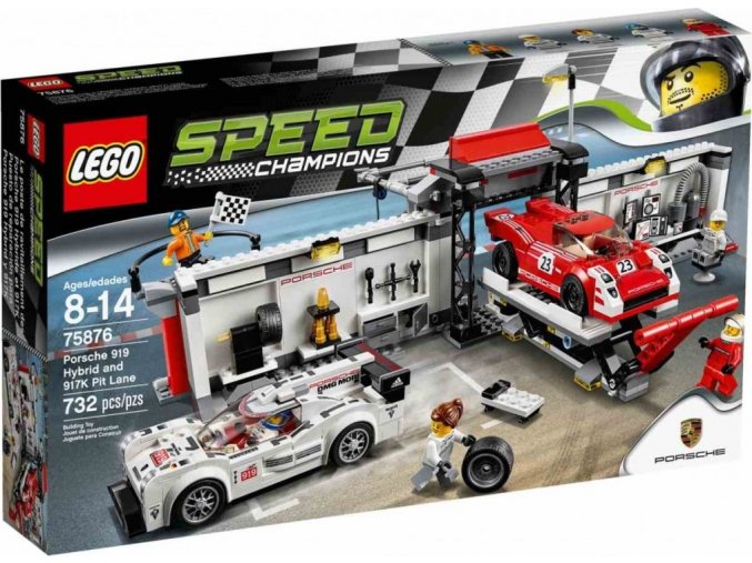 LEGO® Speed Champions 75876 Porsche 919 Hybrid a 917K ulička v boxech