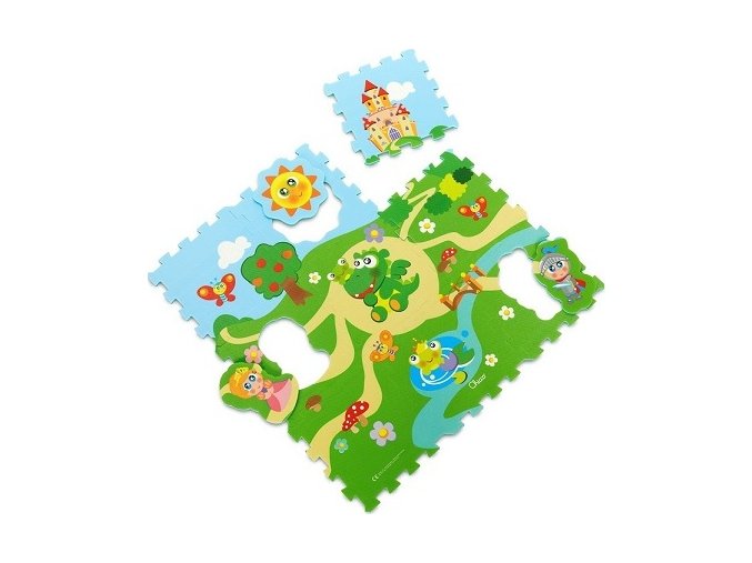 Chicco Hračka puzzle pěnové Hrad 30x30cm 9ks