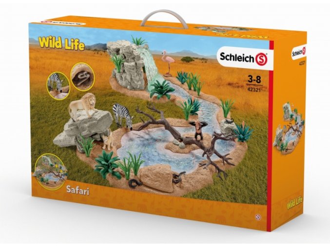 Schleich 42341 velka vodni laguna Great Adventure waterhole