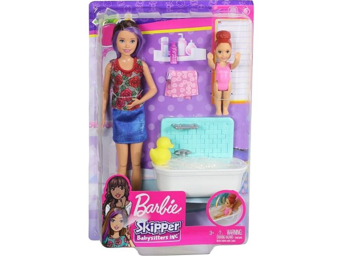Barbie Chůva herní set v koupelně