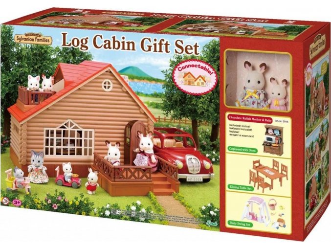 Sylvanian Families 5278 Dárkový set - Odpočinkový srub s figurkami a příslušenstvím