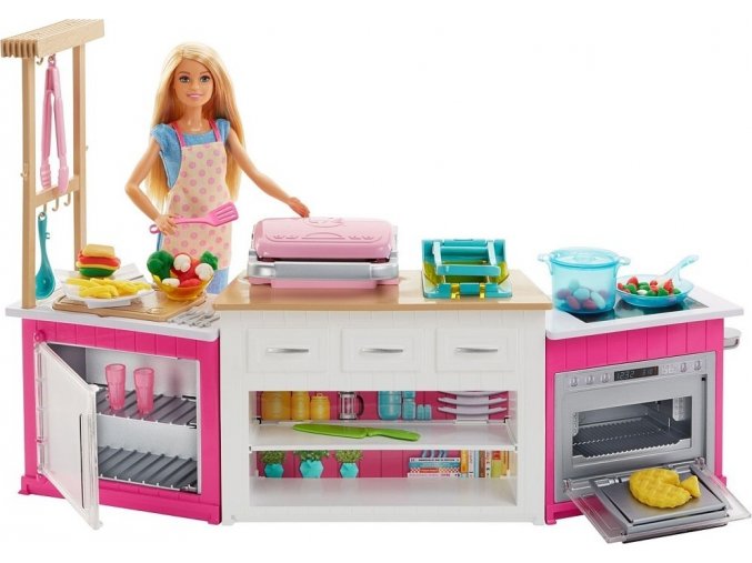 Barbie Kuchyně snů herní set s panenkou