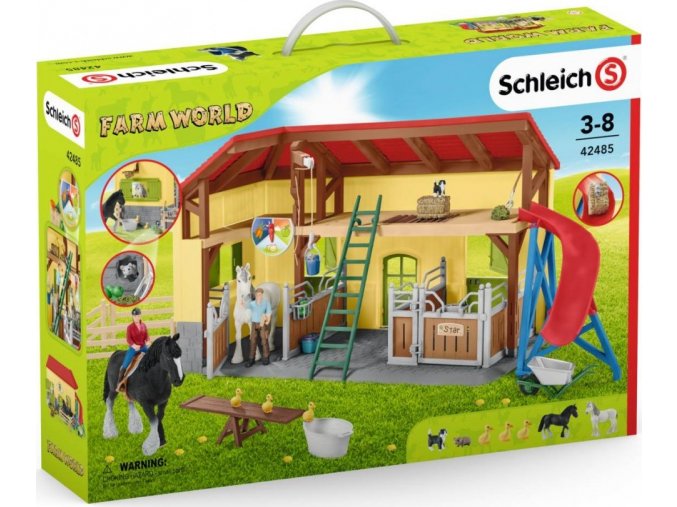 Schleich 42485 Stáj pro koně s příslušenstvím