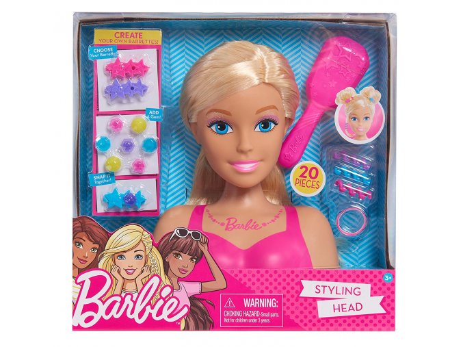 Barbie cesaci hlava s doplnky