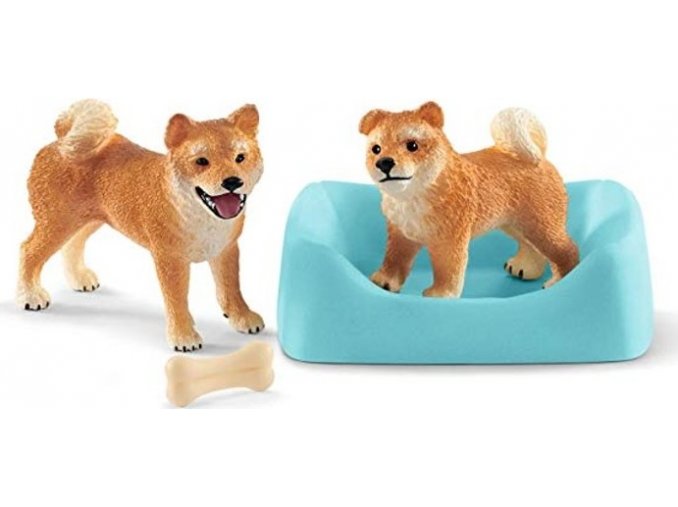 Schleich 42479 Fenka a štěně Shiba Inu