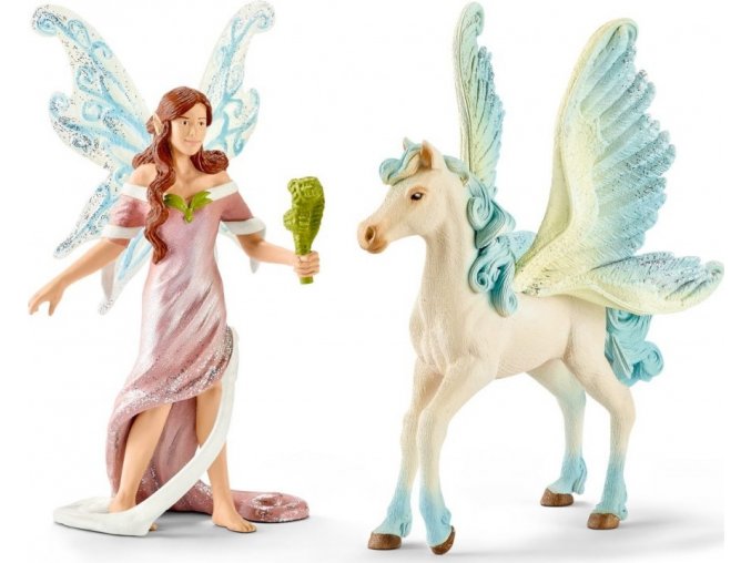 Schleich 70539 Elfí víla Safenja s koněm