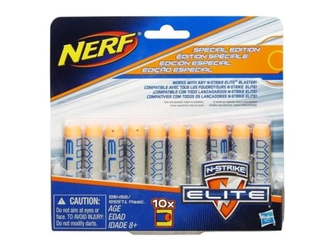 NERF Elite náhradní šipky 10ks, speciální edice šedé