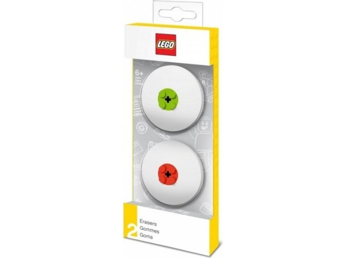 LEGO Guma, červená a zelená - 2 ks