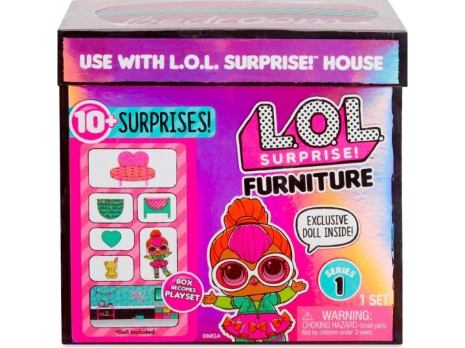 L.O.L. SURPRISE Nábytek s panenkou: Ložnice & Neon Q.T.