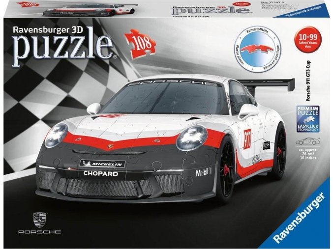 Ravensburger 11147 3D Puzzle Porsche GT3 Cup 108d.