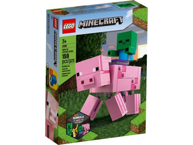 LEGO® Minecraft 21157 Velká figurka: Prase s malou zombie