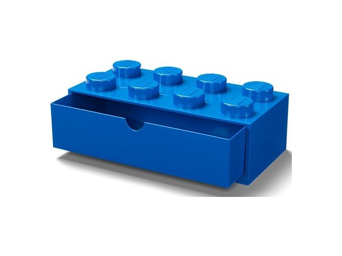 LEGO Stolní box 8 se zásuvkou modrý
