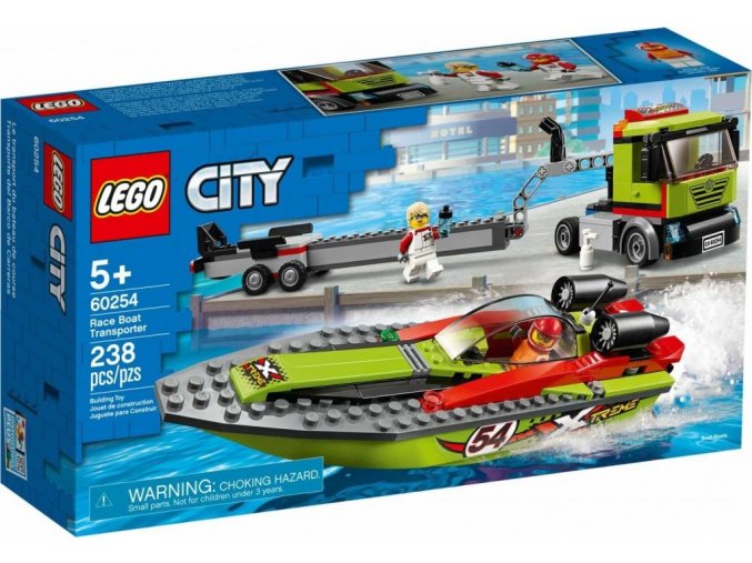 LEGO® CITY 60254 Přeprava závodního člunu