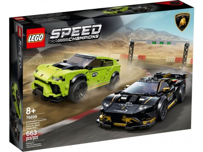 LEGO® Speed Champions 76899 Lamborghini Urus ST-X & Lamborghini Huracán Super Trofeo EVO