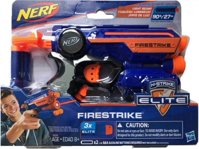 NERF Elite FIRESTRIKE pistole s laserovým zaměřováním