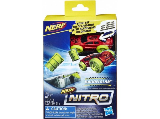 NERF Nitro náhradní autíčko a překážka Barrelslam