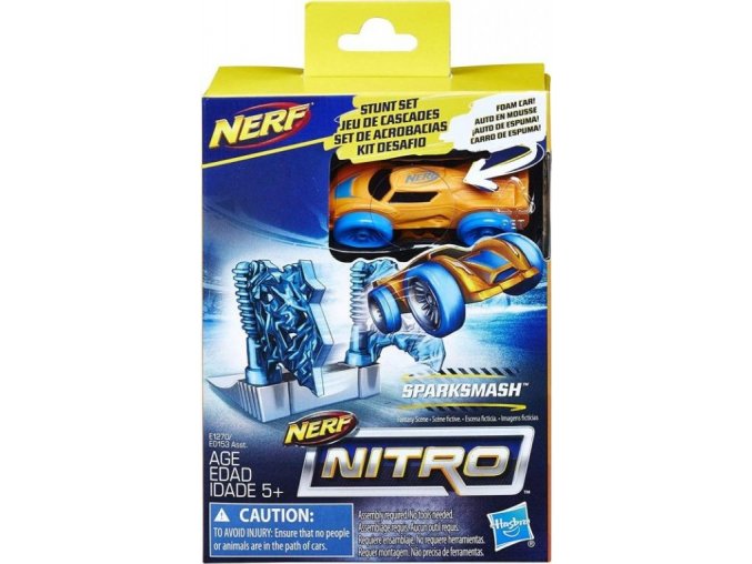 NERF Nitro náhradní autíčko a překážka Sparksmash