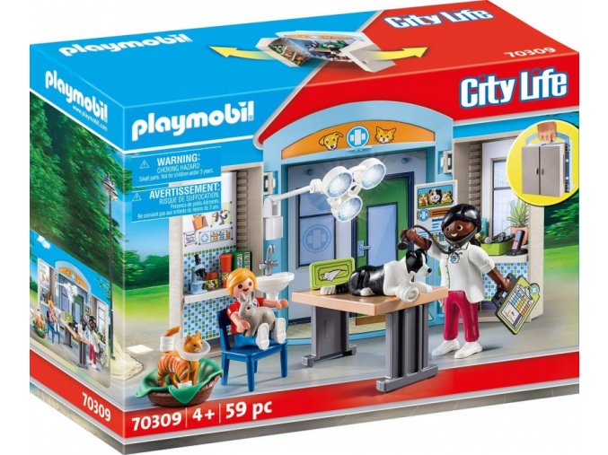 playmobil 70309 city live hraci box u veterinare 01