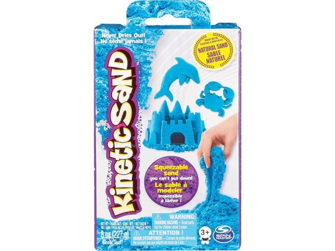 Kinetic Sand Kinetický písek modrý 227g Základní krabice