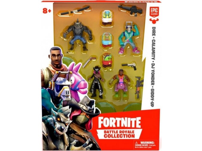 Fortnite Battle Royal sada 4 sběratelských figurek: Dire, Calamity, DJ Yonder a Giddy-Up