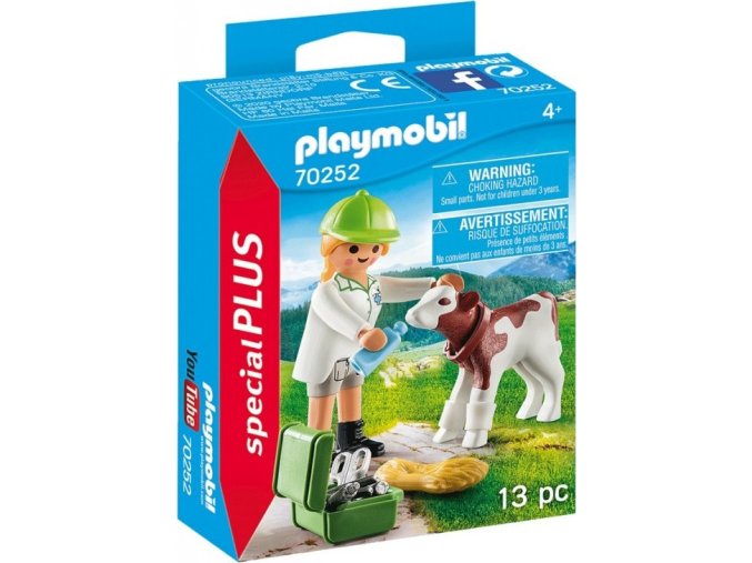 PLAYMOBIL 70252 Veterinářka s telátkem