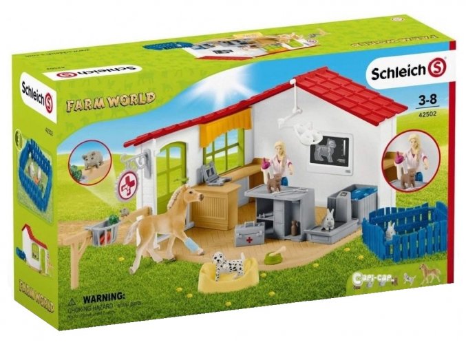 Schleich 42502 veterinarni ordinace pro domaci zvirata