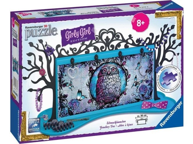 3D Puzzle Šperkovnice Zvířecí motiv 108d. Ravensburger
