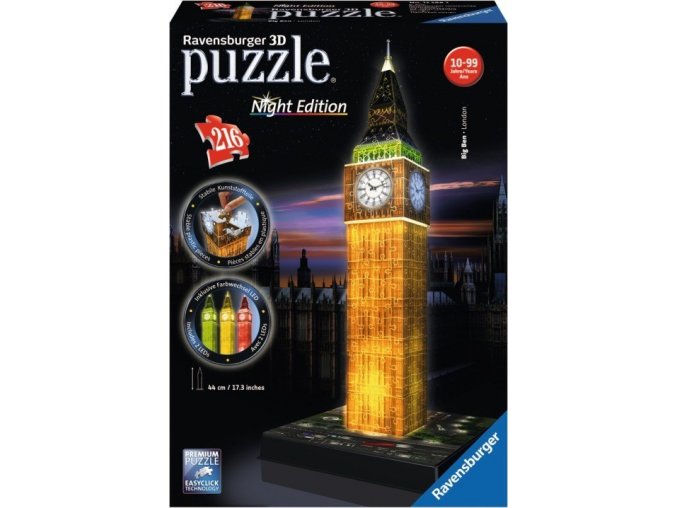 3D Puzzle Big Ben Noční Edice 216d. Ravensburger