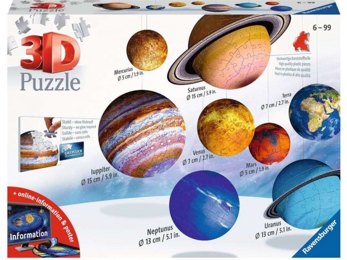3D Puzzle planetarni system 522 dilku