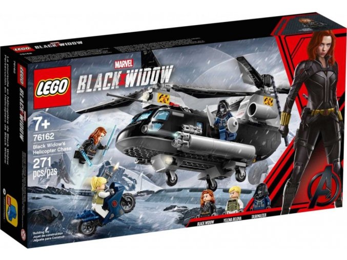 LEGO® Super Heroes 76162 Black Widow a honička ve vrtulníku