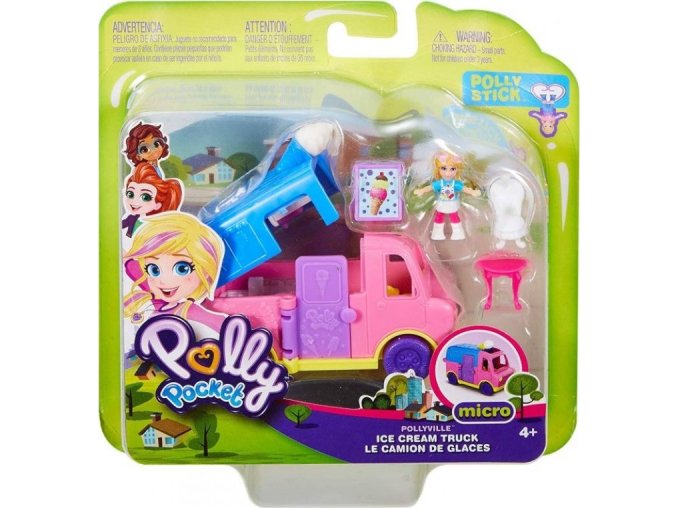 Polly Pocket Auto Náklaďák se zmrzlinou - GGC40