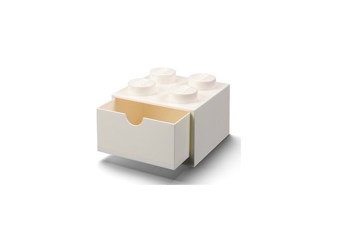 LEGO Stolní box 4 se zásuvkou bílý