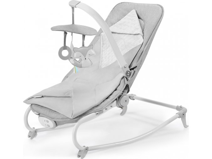 Kinderkraft Houpátko vibrující s melodií Felio Stone Grey 0m+, do 18kg, Kinderkraft 2020