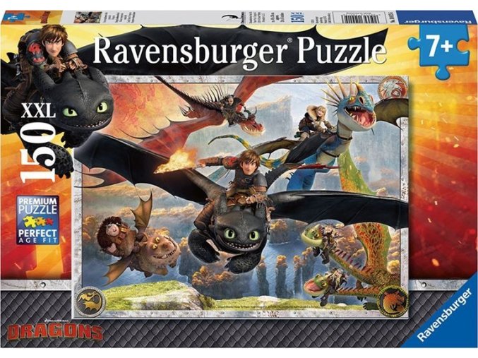 Ravensburger 10015 Puzzle Jak vycvičit Draka - dračí letka XXL 150d.