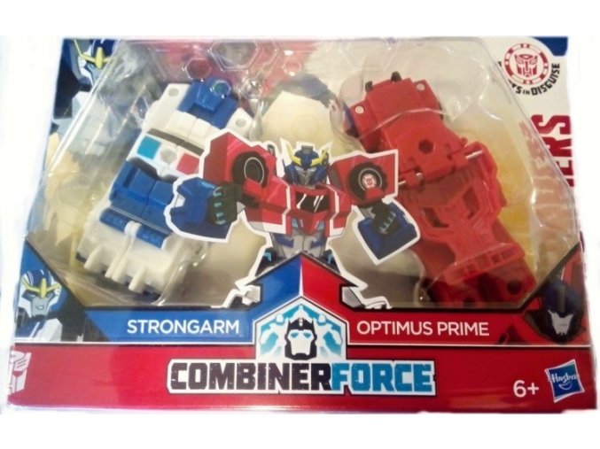 Transformers RID Kombinátor Strongarm a Optimus Prime červený