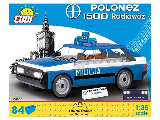 Cobi 24533 Youngtimer – FSO Polonez 1500 Milicja Rádiovůz