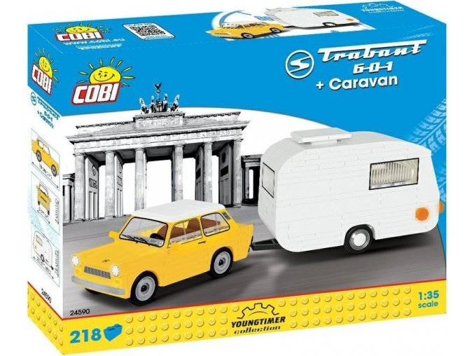 Cobi 24590 Youngtimer – TRABANT 601 DDR s karavanem COBI