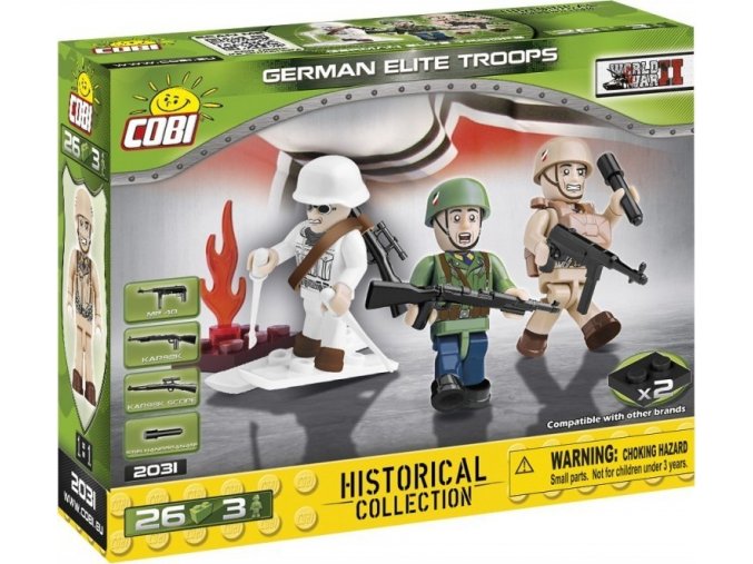 Cobi 2031 SMALL ARMY – 3 figurky s doplňky Německá armáda