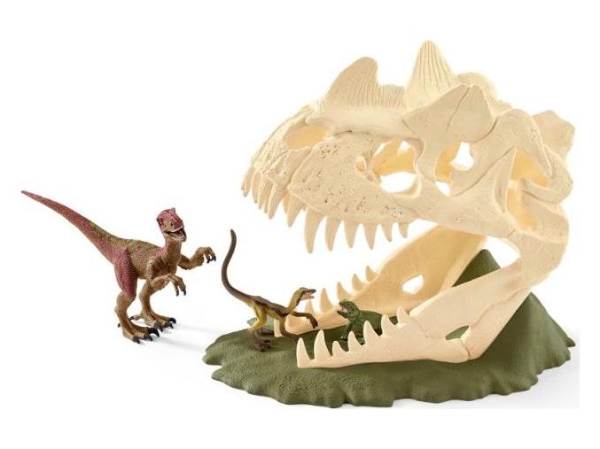 Schleich 42348 Velká lebka s Velociraptorem a ještěrem