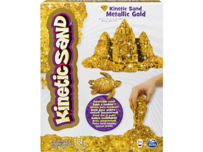 Kinetic Sand Kinetický písek metalický zlatý 454g