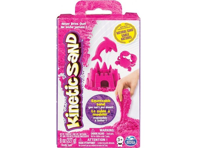 Kinetic Sand Kinetický písek neonově růžový 227g