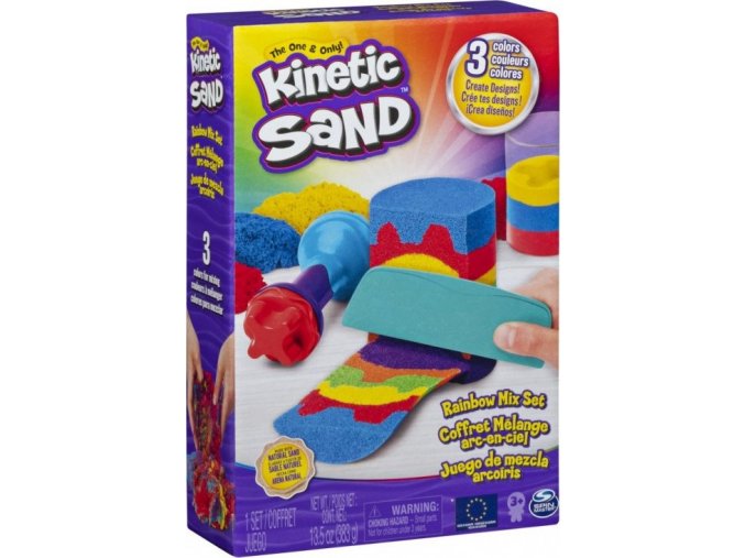 Kinetic Sand Kinetický písek duhová hrací sada 383g