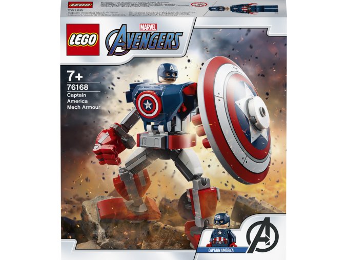 LEGO® Super Heroes 76168 Captain America v obrněném robotu