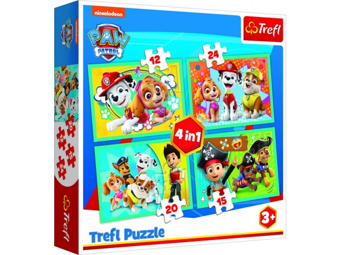 Puzzle Šťastný tým Tlapková Patrola 4v1