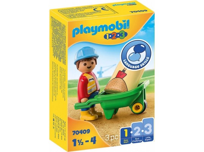 PLAYMOBIL 70409 Dělník s kolečkem (1.2.3)