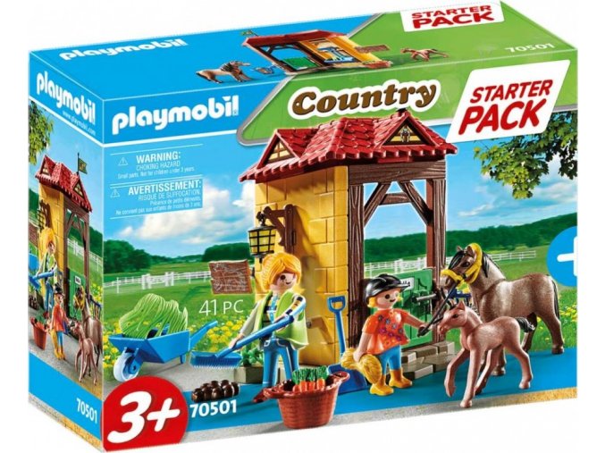 PLAYMOBIL 70501 Starter Pack Koňská stáj