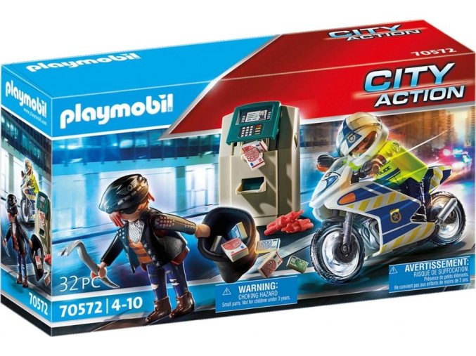 PLAYMOBIL® 70572 Policejní motorka: Pronásledování lupiče