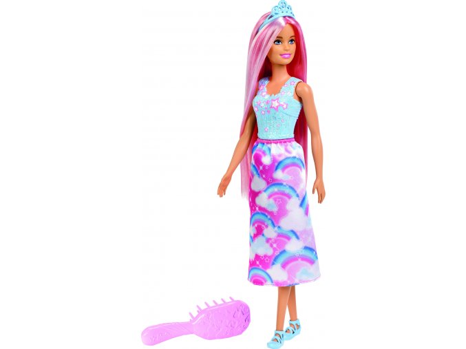 Barbie dlouhovláska s růžovými vlasy