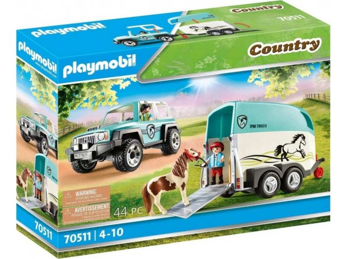 PLAYMOBIL 70511 SUV s přívěsem pro poníky