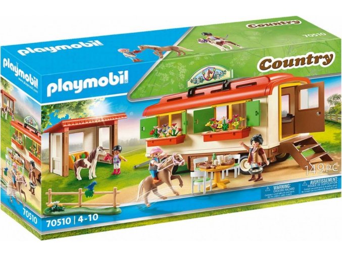 PLAYMOBIL 70510 Pony Kemp s maringotkou